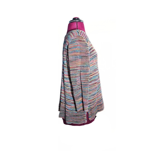 John Paul Richard Rainbow Relax Knit Scoop Neck Cozy Sweater - Picture 3 of 13